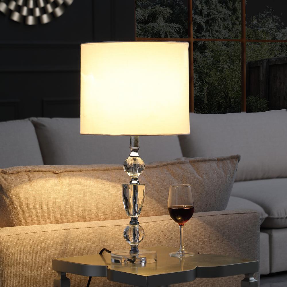 23.5" In Cale Cut-Crystal Modern Table Lamp. Picture 4