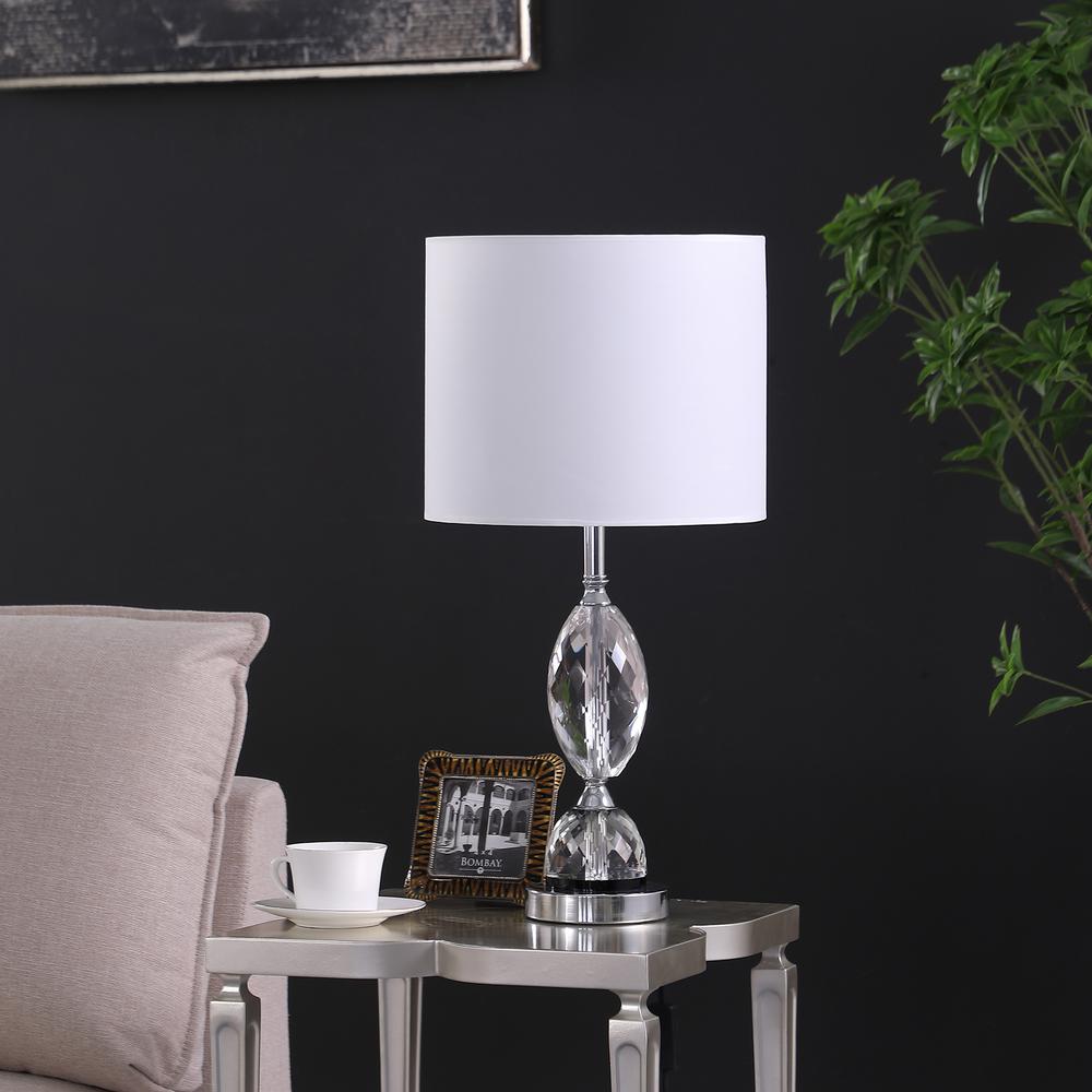 23.75" In Georgia Pear Cut-Crystal Modern Table Lamp. Picture 3