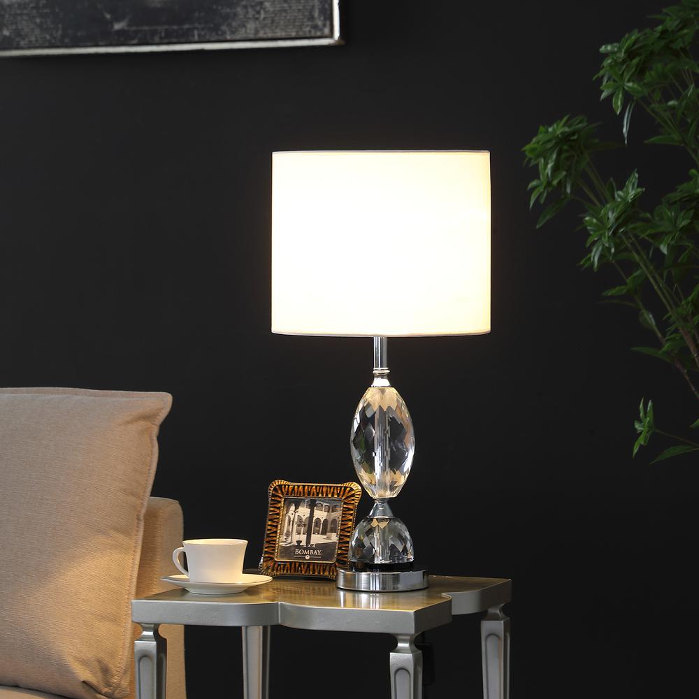 23.75" In Georgia Pear Cut-Crystal Modern Table Lamp. Picture 4