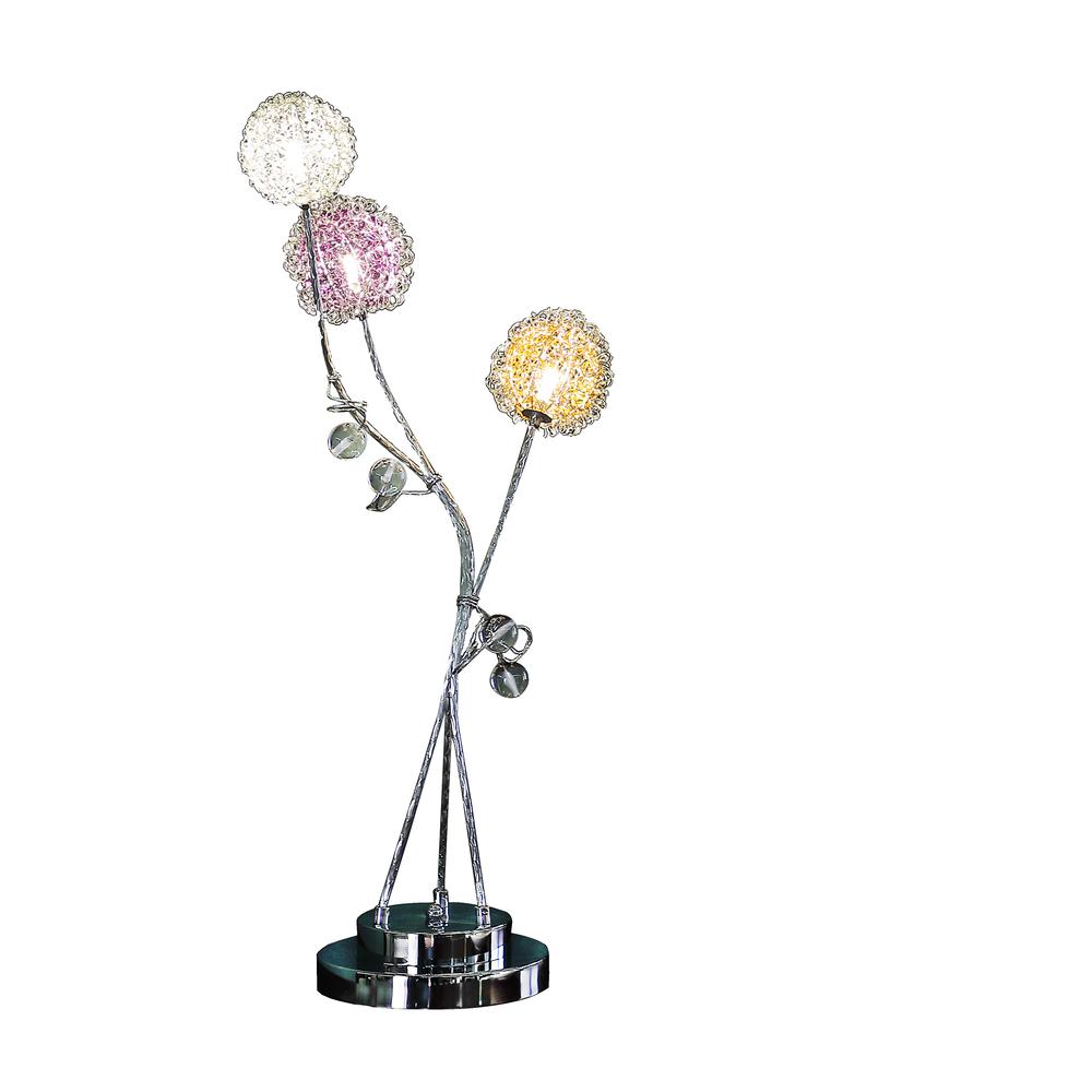 28" In 3 Aluminum Led Zeus Metal Table Lamp. Picture 2