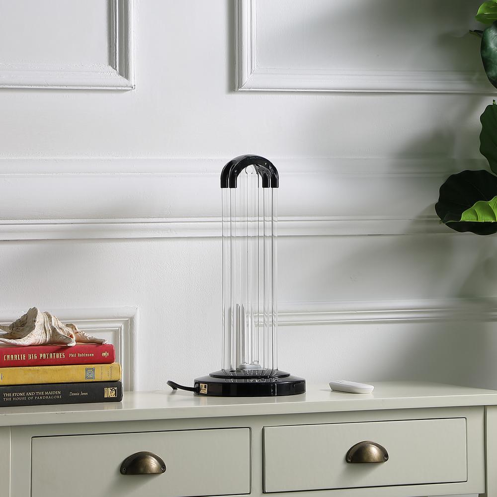 16.5" in UV STERILIZED BLACK TABLE LAMP W/ REMOTE CONTROL. Picture 5