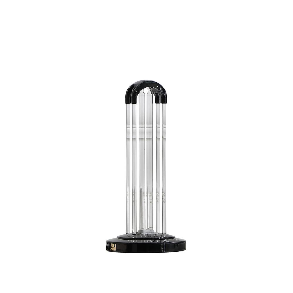 16.5" in UV STERILIZED BLACK TABLE LAMP W/ REMOTE CONTROL. Picture 1