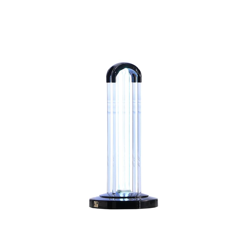 16.5" in UV STERILIZED BLACK TABLE LAMP W/ REMOTE CONTROL. Picture 2