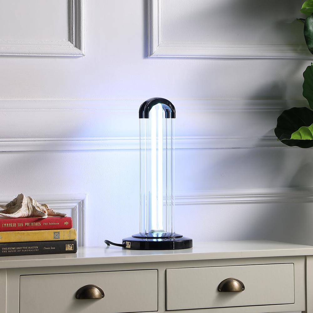 16.5" in UV STERILIZED BLACK TABLE LAMP W/ REMOTE CONTROL. Picture 6