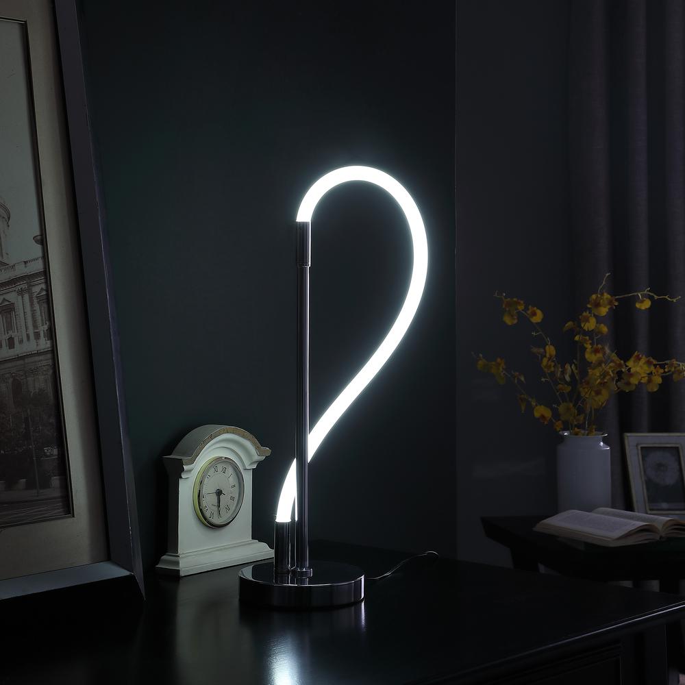 Elastilight Led Tube W/ Magnetic End Contemporary Chrome Table Lamp. Picture 6