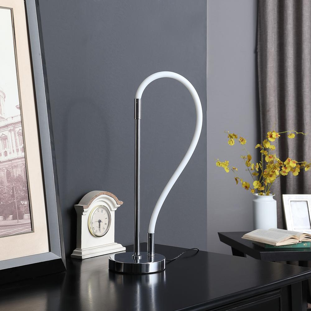 Elastilight Led Tube W/ Magnetic End Contemporary Chrome Table Lamp. Picture 3