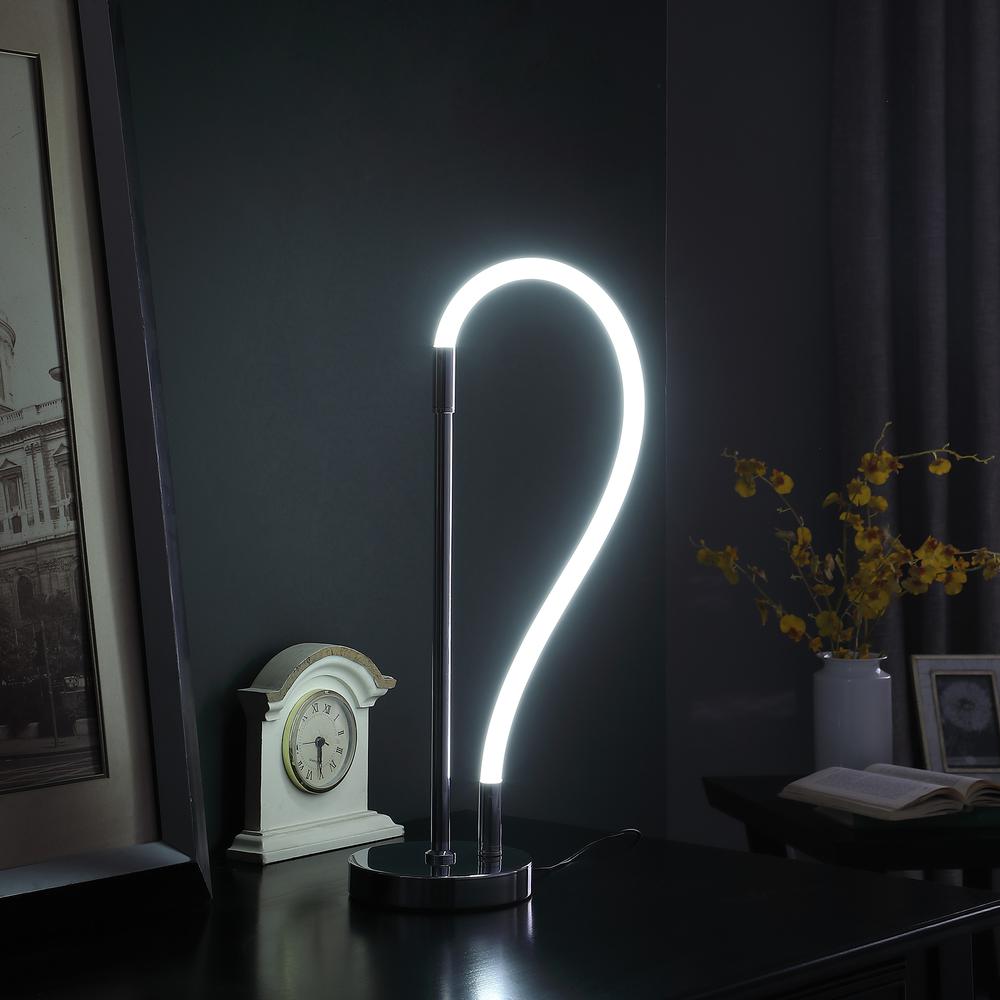 Elastilight Led Tube W/ Magnetic End Contemporary Chrome Table Lamp. Picture 4