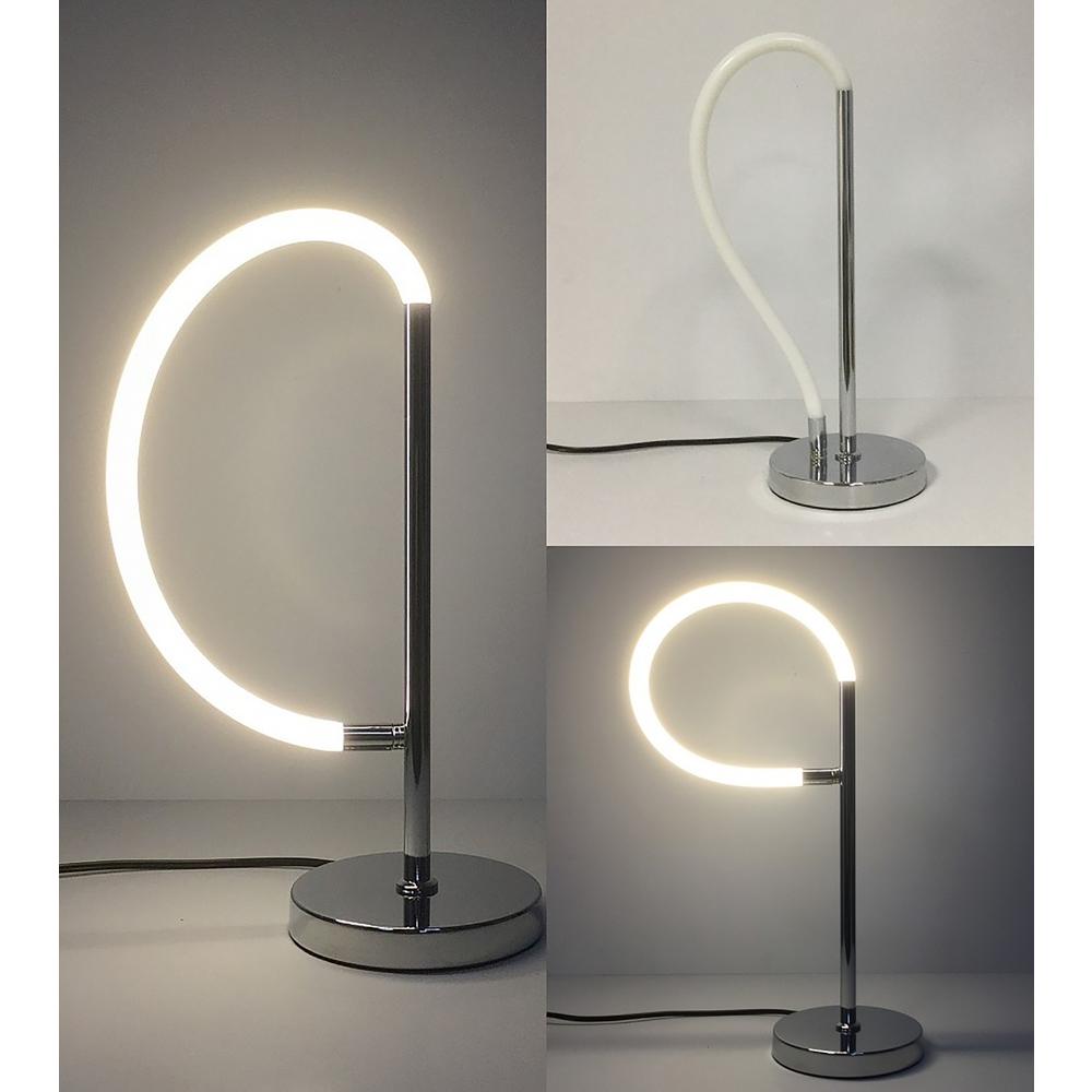 Elastilight Led Tube W/ Magnetic End Contemporary Chrome Table Lamp. Picture 7