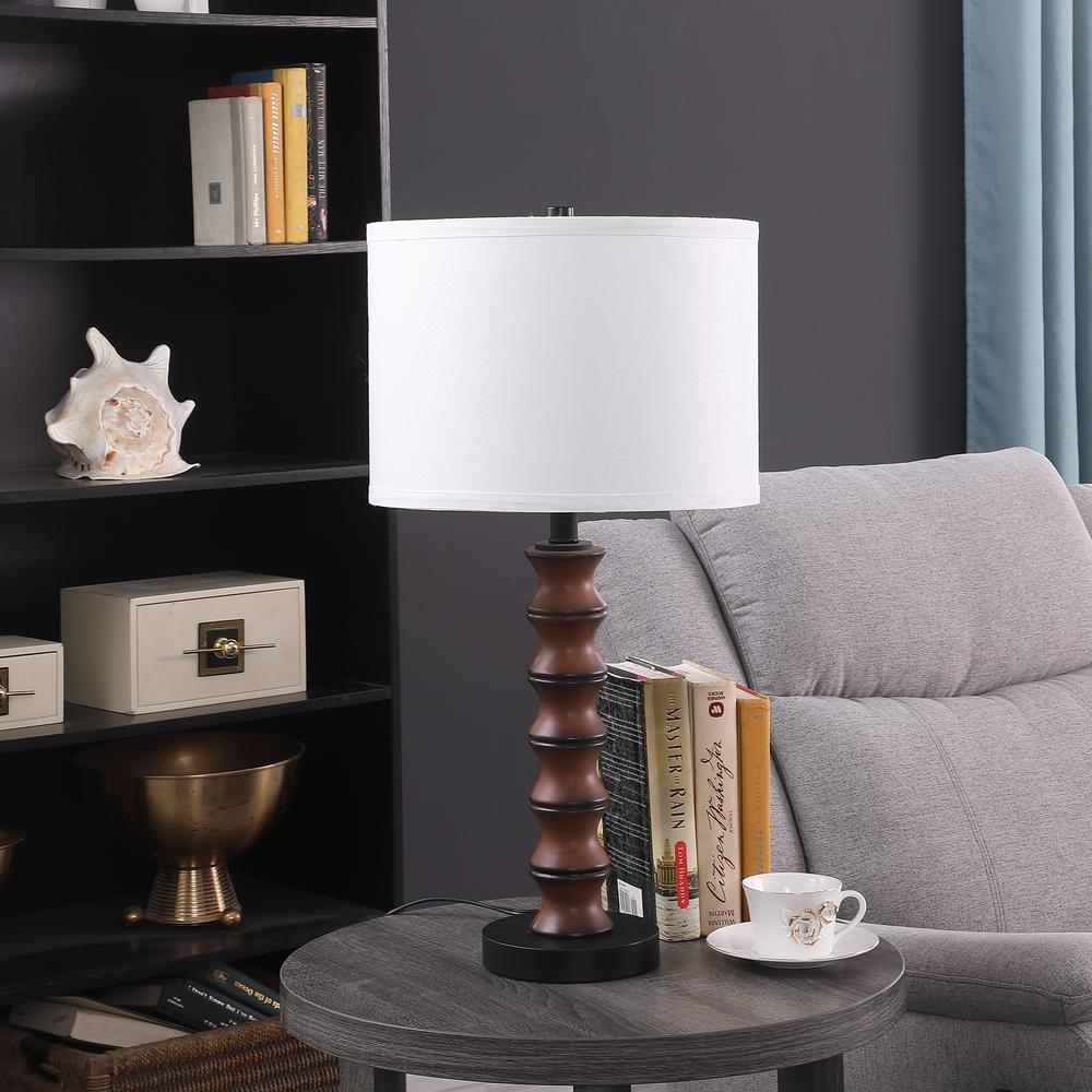 27.5" In Coastal Littoral Wood Insp Modern Table Lamp. Picture 3