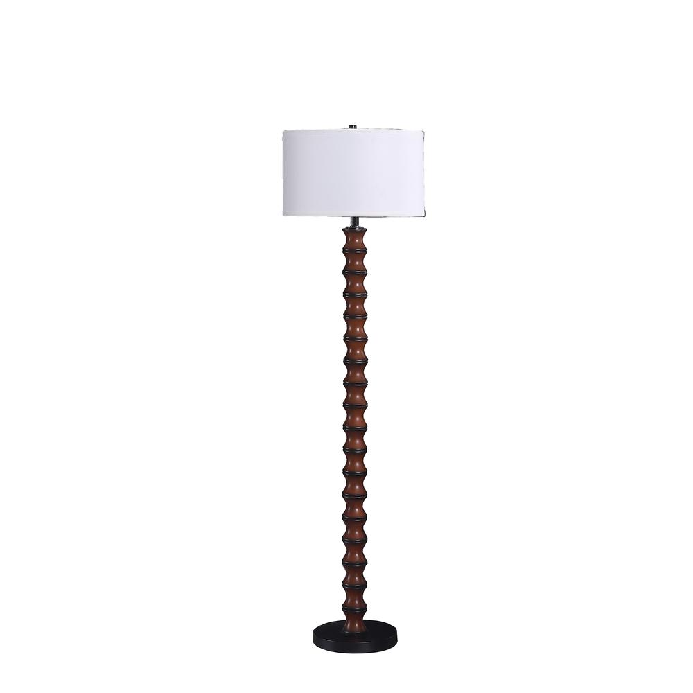 61" In Coastal Littoral Wood Insp Modern Floor Lamp. Picture 1