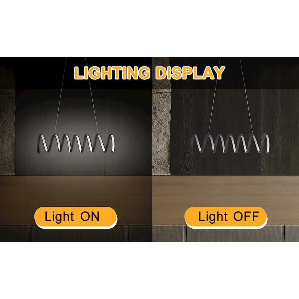 14 W Led W/ Adjustable 47" - 12" Suspension Wire Modern Ceiling Pendant. Picture 9