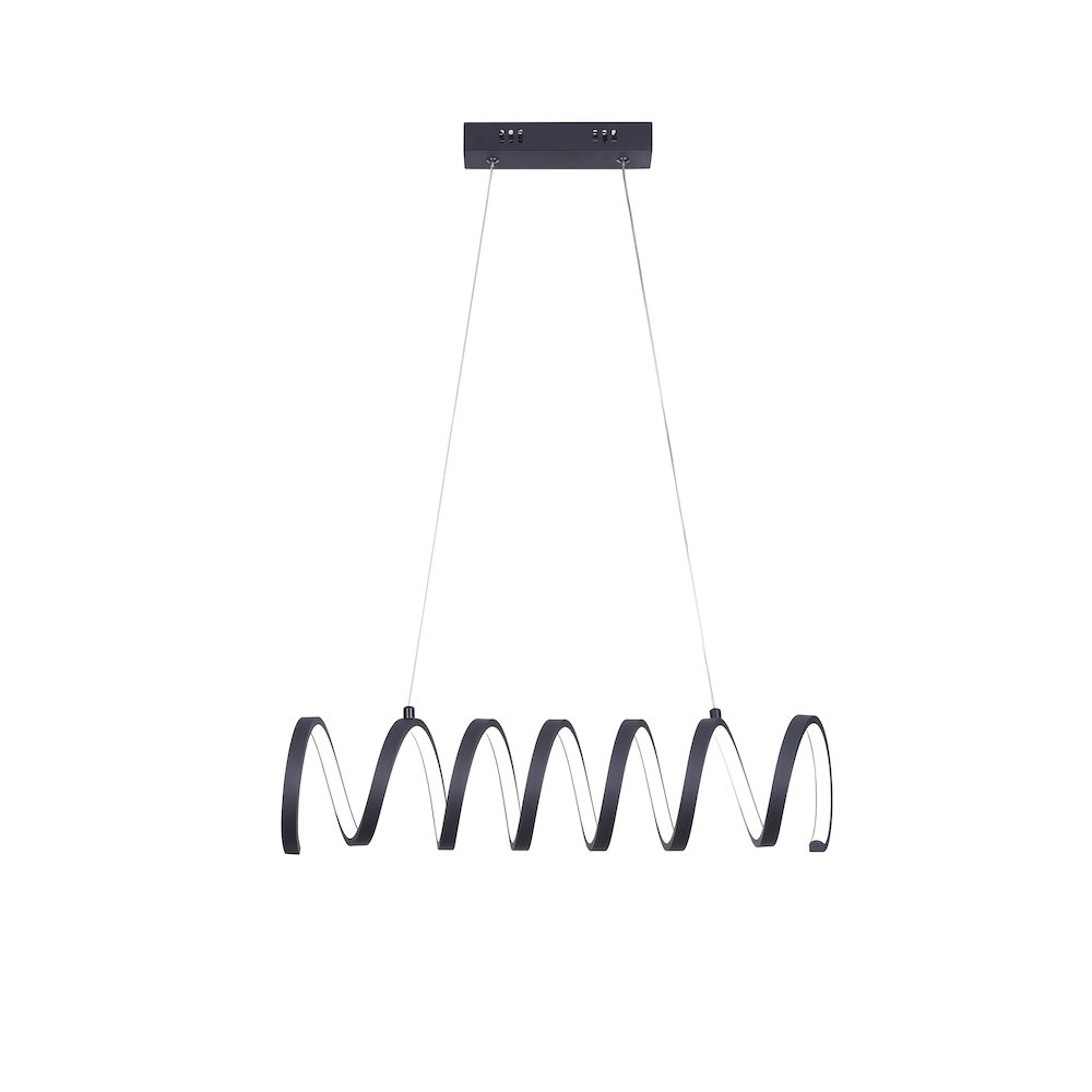 14 W Led W/ Adjustable 47" - 12" Suspension Wire Modern Ceiling Pendant. Picture 2