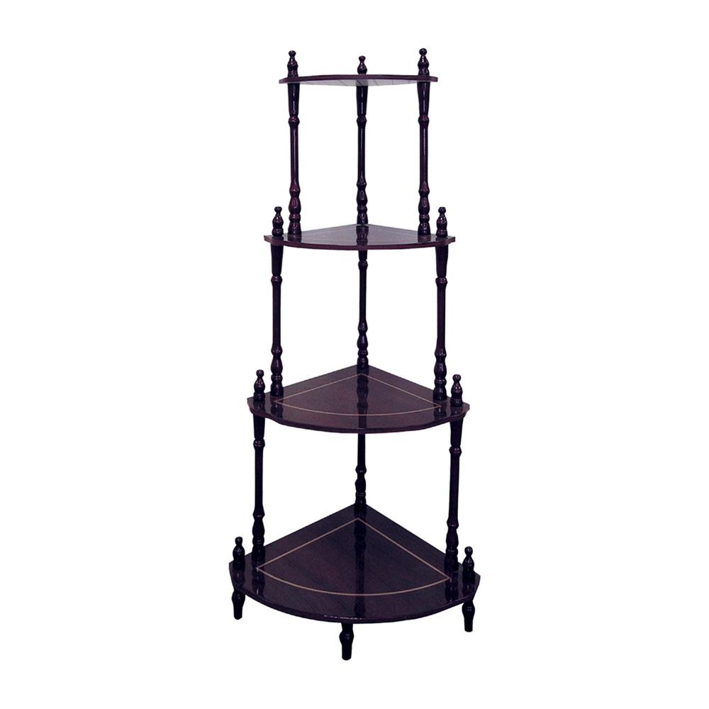 39" Cherry 4-Tier Corner Stand. Picture 2