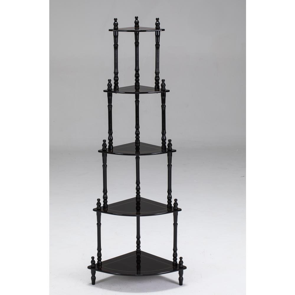 39" Cherry 4-Tier Corner Stand. Picture 5