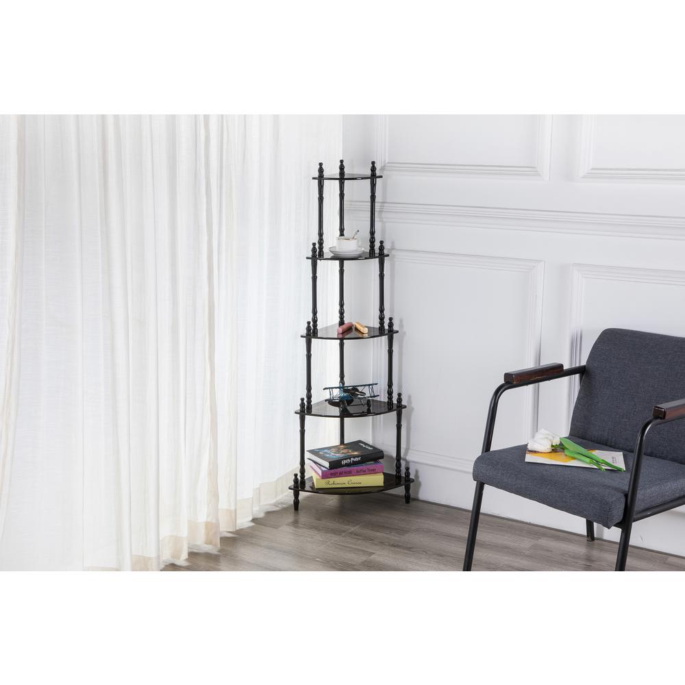 39" Cherry 4-Tier Corner Stand. Picture 11