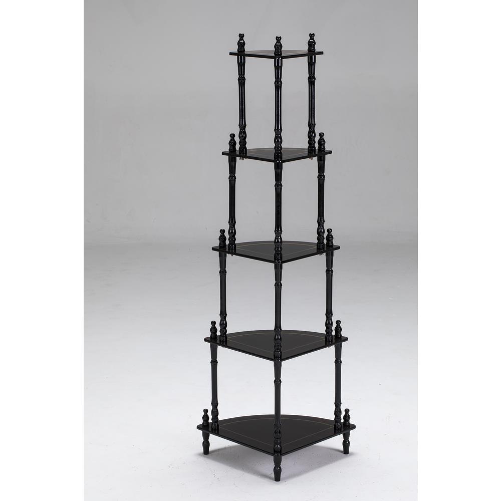 39" Cherry 4-Tier Corner Stand. Picture 4