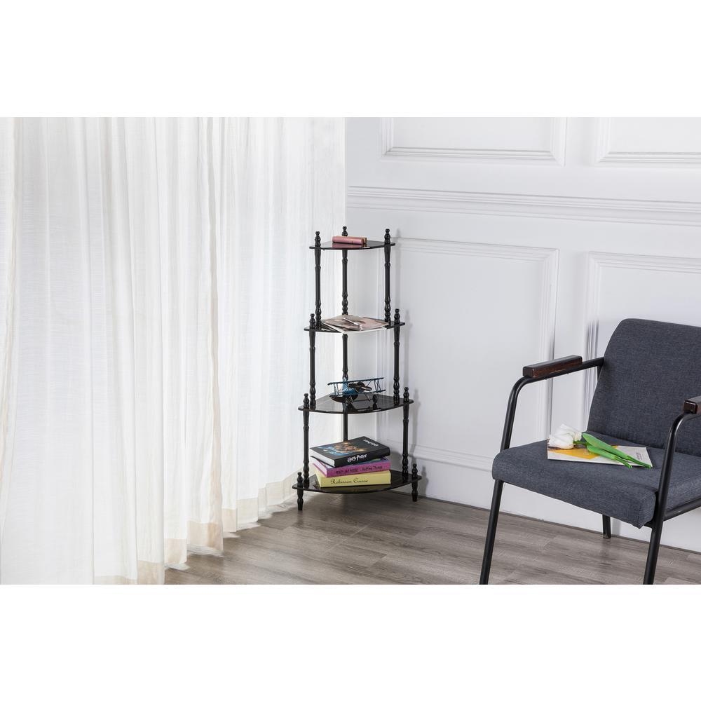 39" Cherry 4-Tier Corner Stand. Picture 1