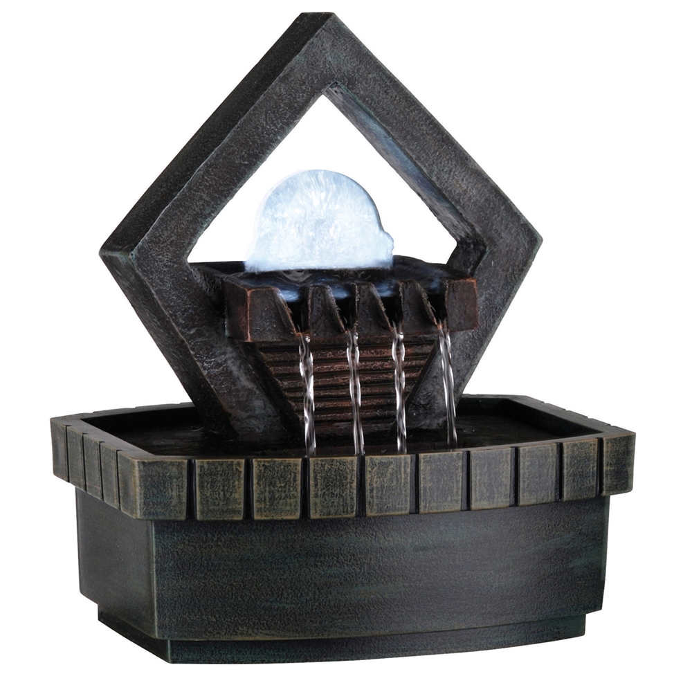 9.5" Meditation Fountain With Led Light. Picture 1