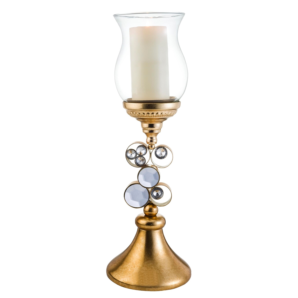 20.5"H Gold Mahla Candleholder W/Out Candle. Picture 1