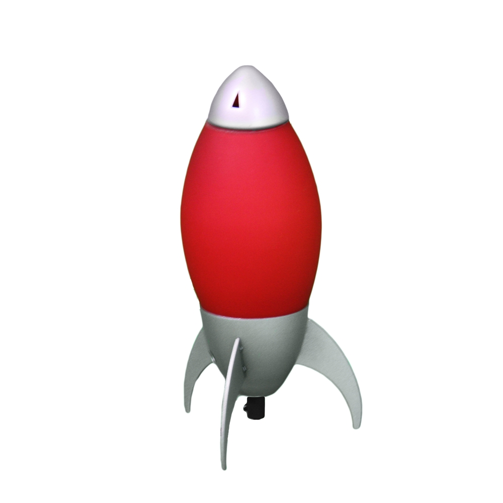 10.5"H Kid's Red Rocket Table Lamp. Picture 1