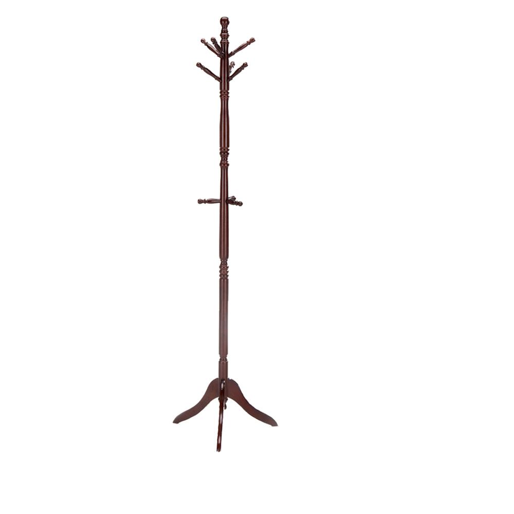 71.5" Cherry Wood Swivel Coat Rack. Picture 2