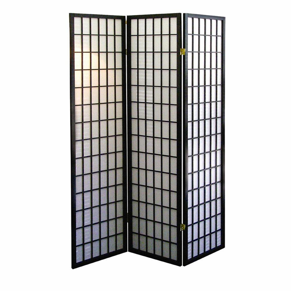 3-Panel Room Divider - Black. Picture 7