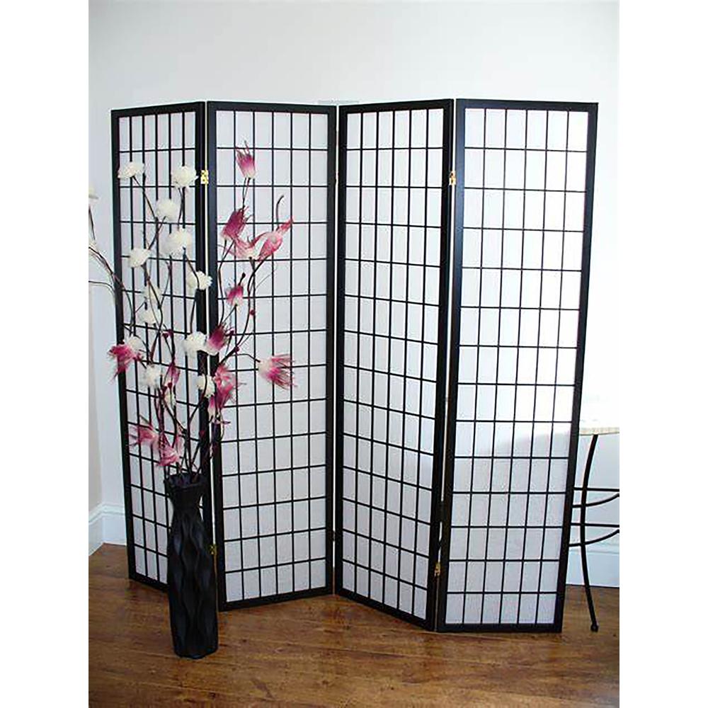 3-Panel Room Divider - Black. Picture 5