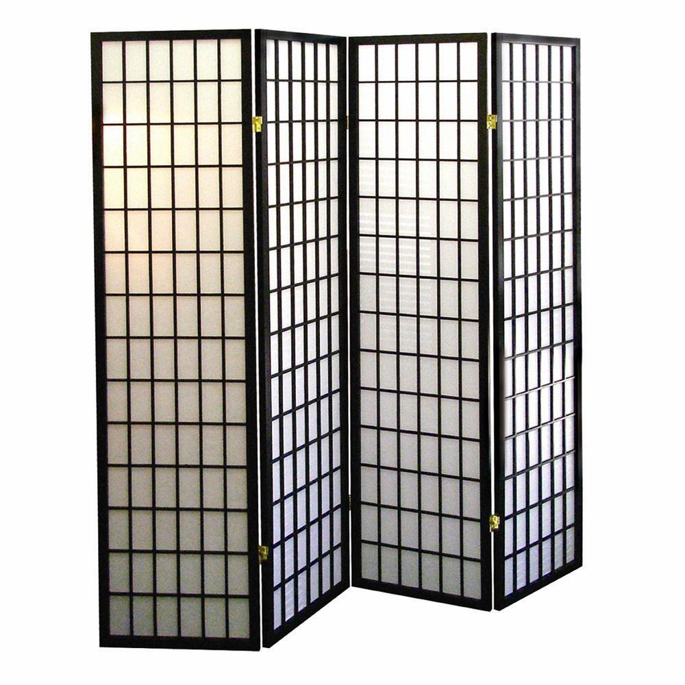 3-Panel Room Divider - Black. Picture 6