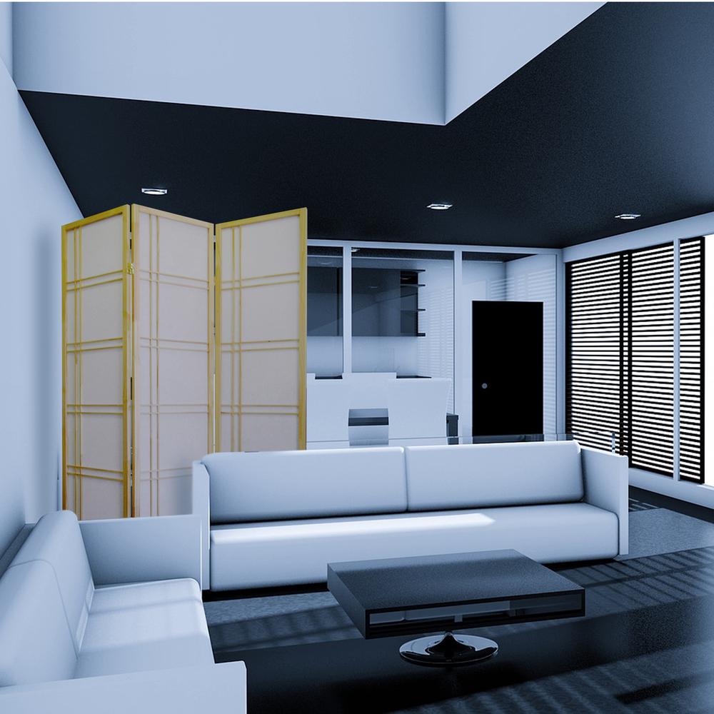 Girard 3-Panel Room Divider - Natural. Picture 2