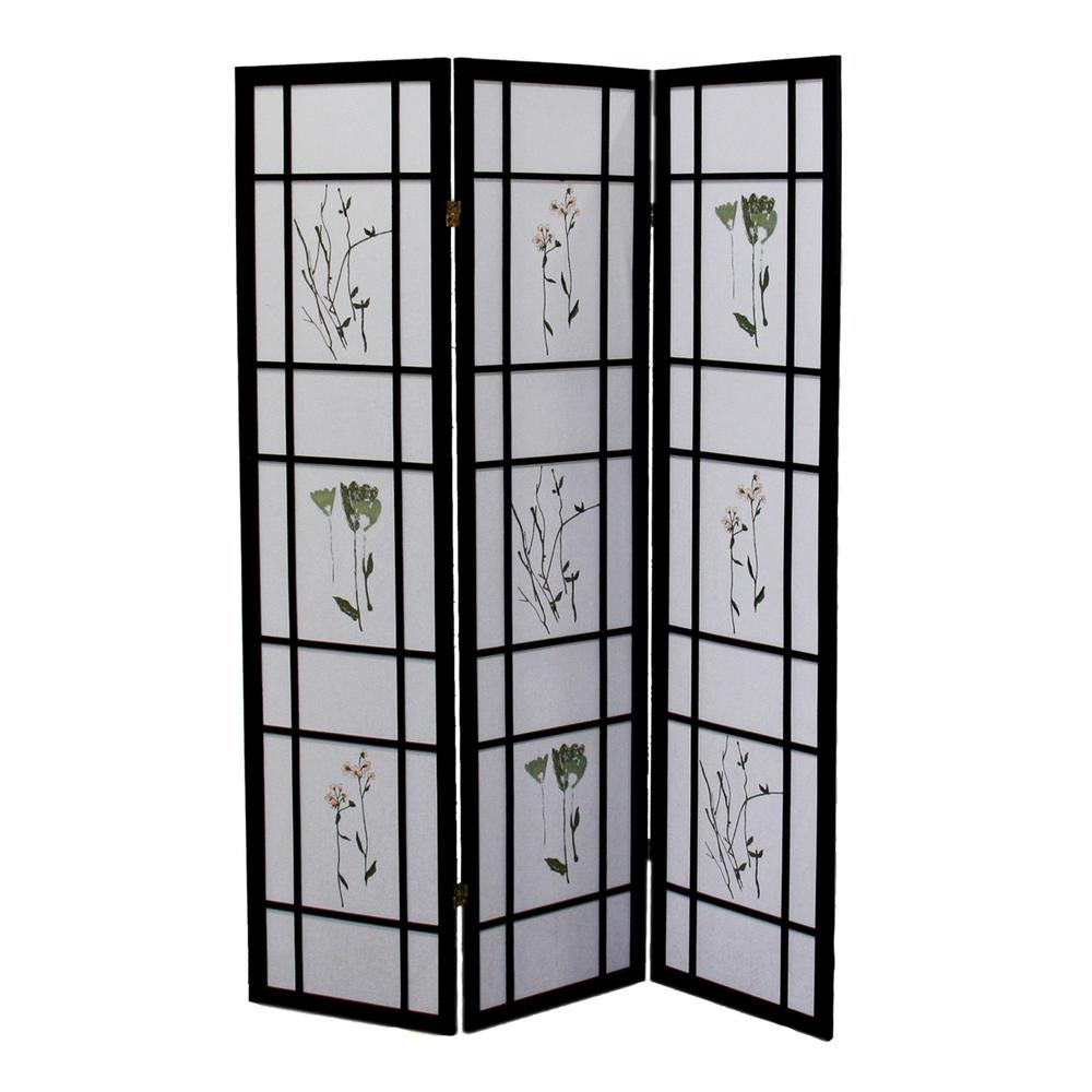 3 Panel Shoji Screen - Black. Picture 6