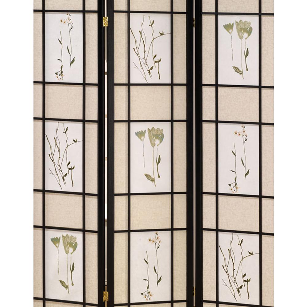 3 Panel Shoji Screen - Black. Picture 1