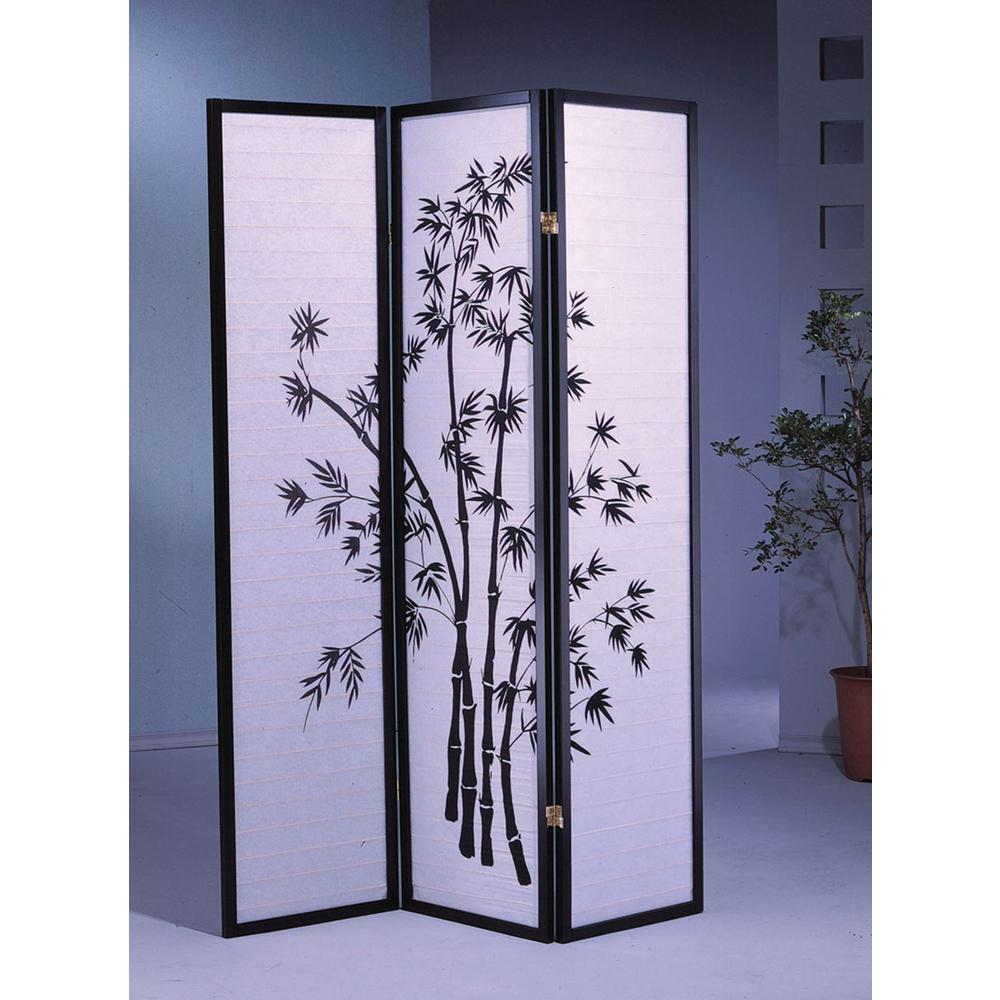 3-Panel Room Divider - Bamboo. Picture 1