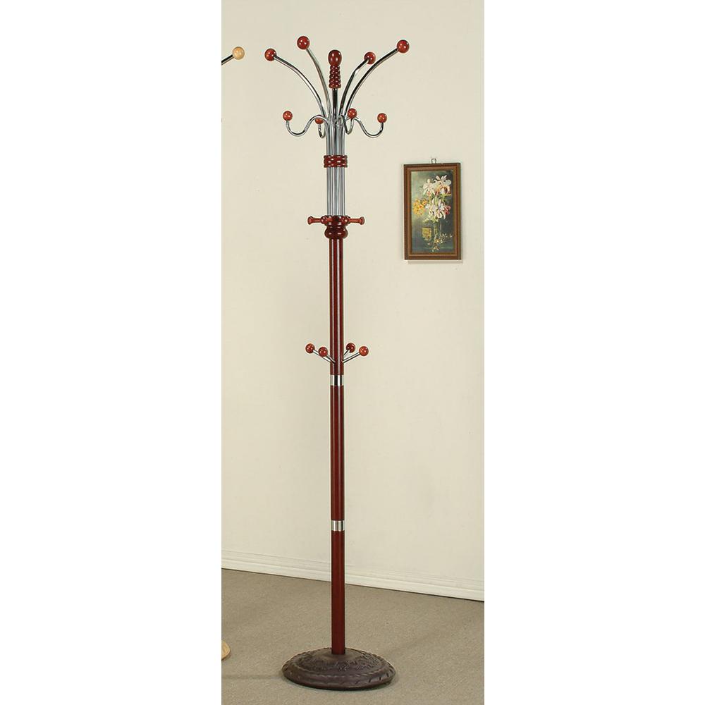 73 Cherry Metal/Wood Coat Rack. Picture 2