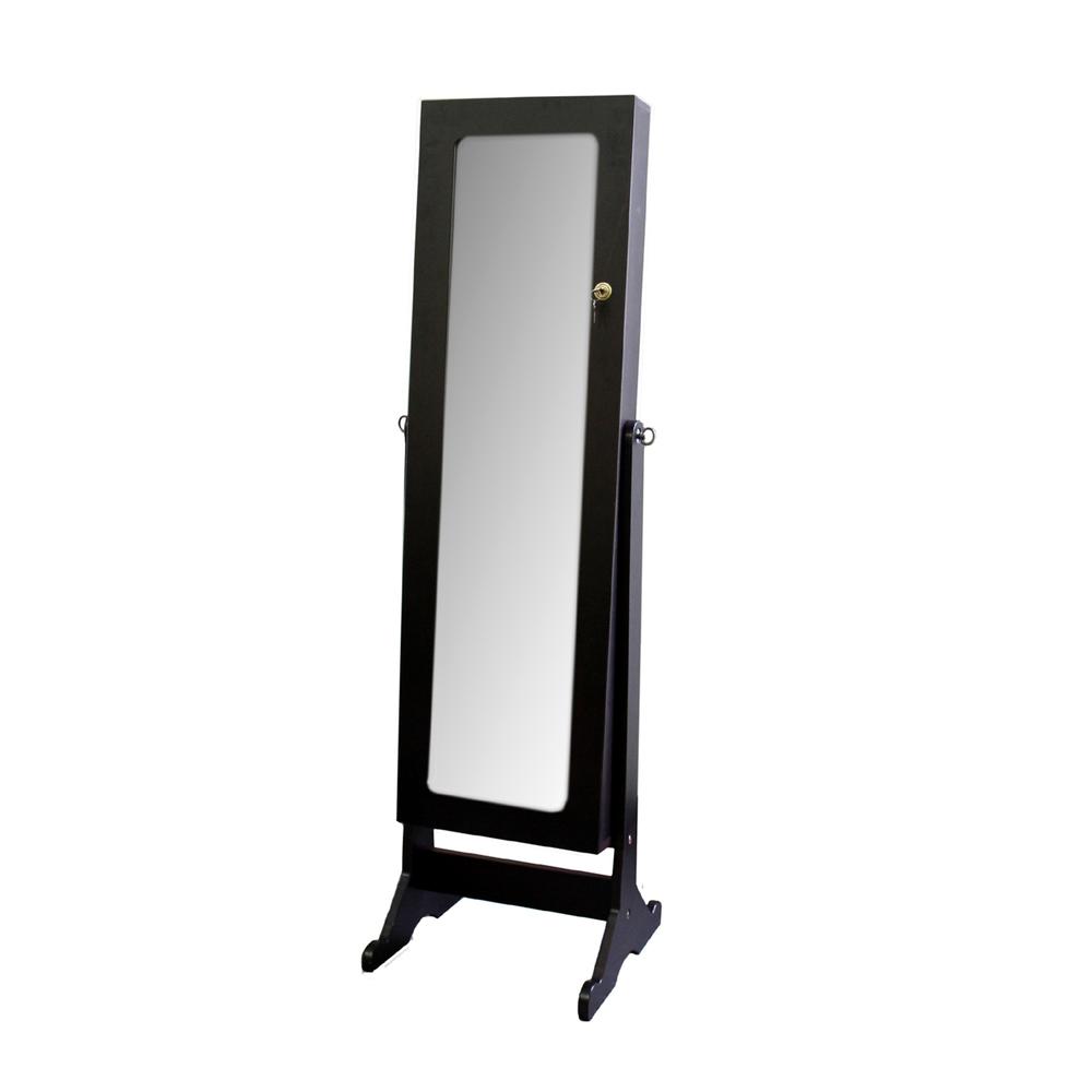 57"H Standing Mirror W/ Storage. Picture 4