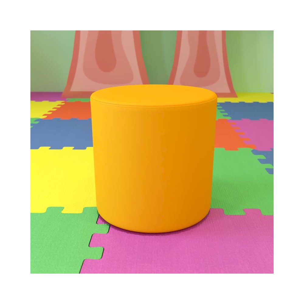 Soft Seating Flexible Circle for Classrooms and Common Spaces - 18" Seat Height (Yellow). Picture 2