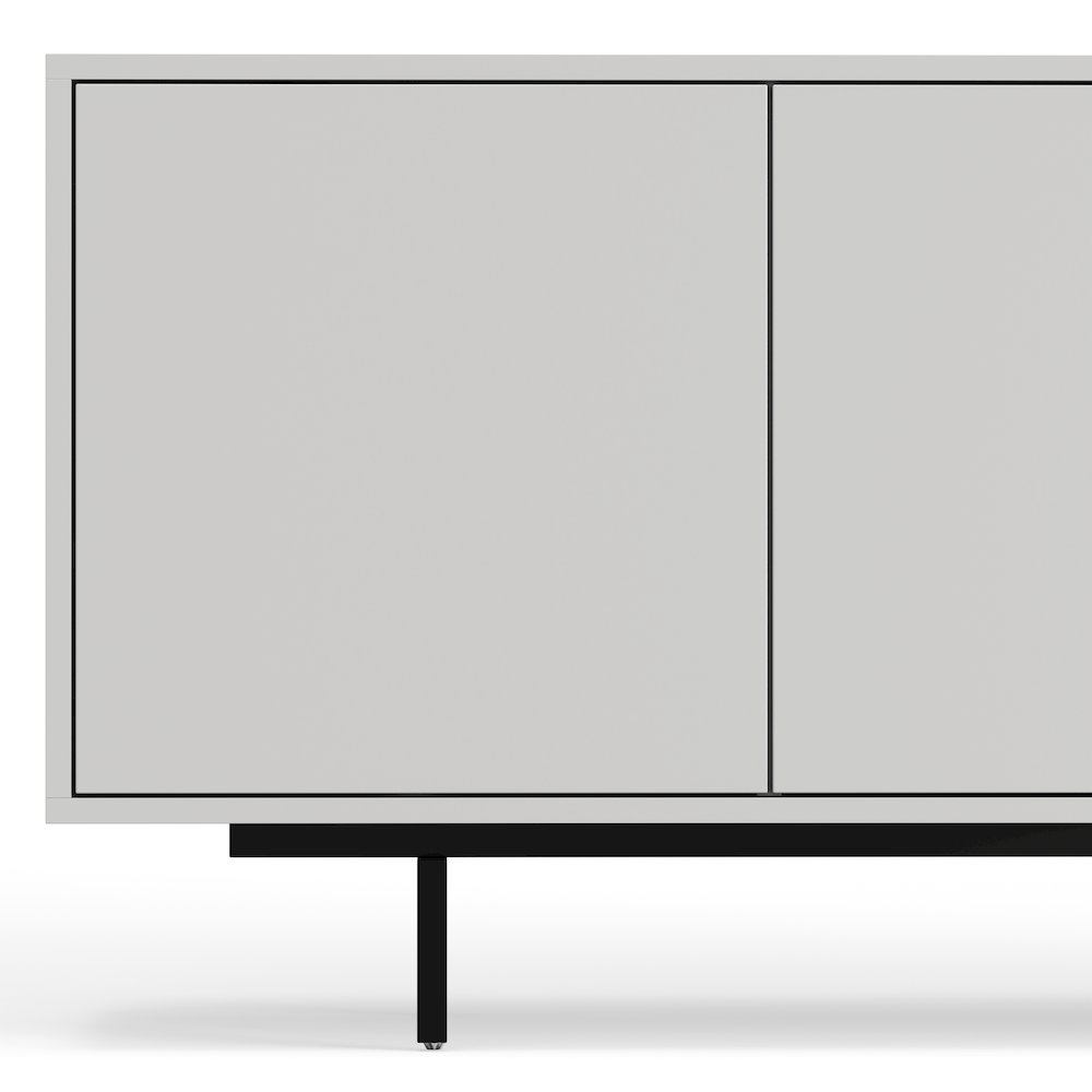 Graysen White Laminate 4 Door TV Console. Picture 8