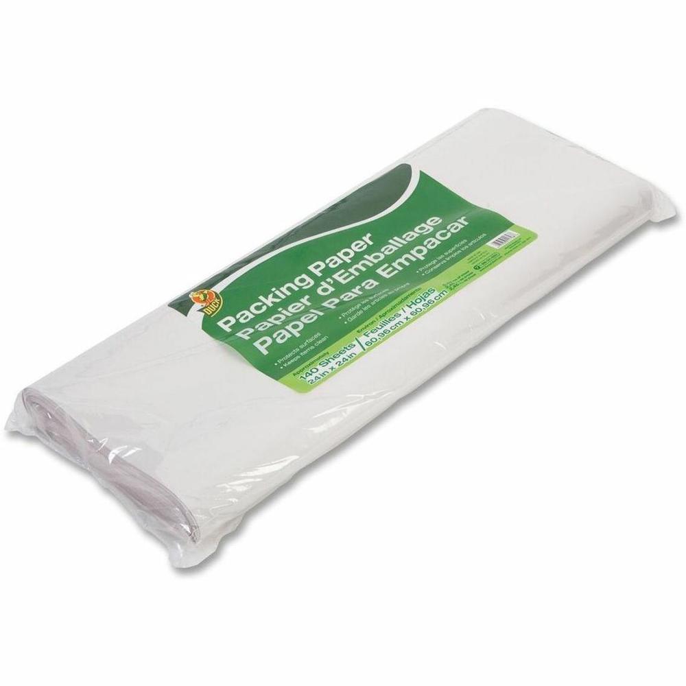 Duck Brand Packing Paper - 24" Width x 24" Length - 5.43 lb Basis Weight - White - 120 / Pack. Picture 1