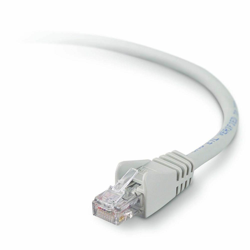 Belkin High Performance Cat. 6 UTP Network Patch Cable - RJ-45 Male - RJ-45 Male - 9.84ft - Gray. Picture 1