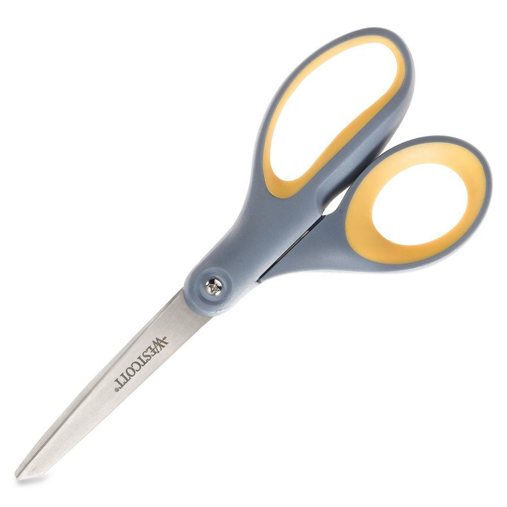 Westcott 8" Titanium Bonded Lefty Str Handle Scissors - 8" Overall Length - Straight-left - Stainless Steel - 1 Each. Picture 1