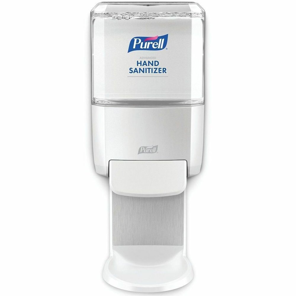PURELL&reg; ES4 Hand Sanitizer Dispenser, Push-Style - Manual - 1.27 quart Capacity - Locking Mechanism, Durable, Wall Mountable - White - 1 Each. Picture 1