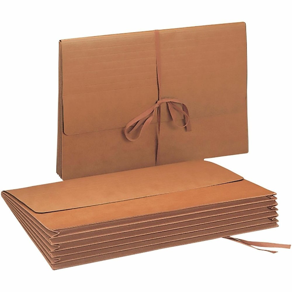 Smead Legal Recycled File Wallet - 8 1/2" x 14" - Capacity5 1/4" Expansion - Redrope - 30% Recycled - 1 Each. Picture 1