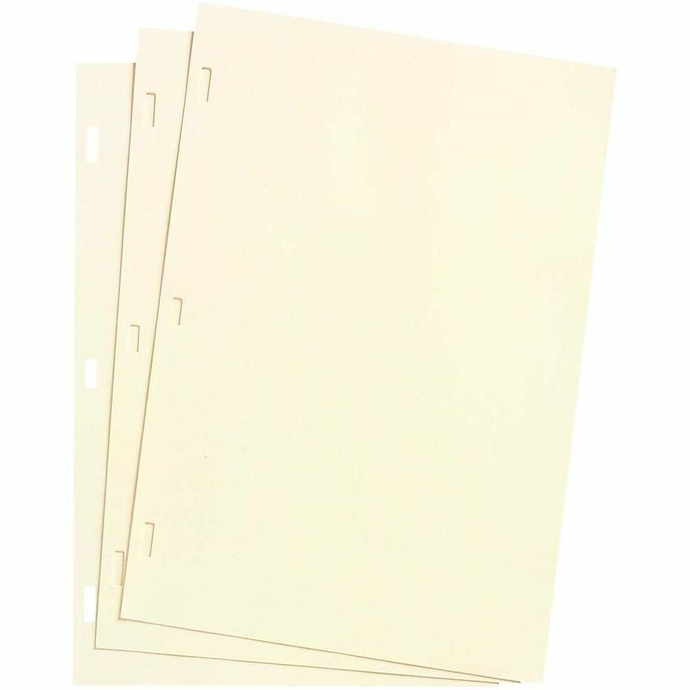 Wilson Jones Plain Ledger Paper - 28 lb - Letter - 8.50" x 11" Sheet Size - 3 x Holes - Ivory - Ivory Sheet(s) - 100 / Box. Picture 1