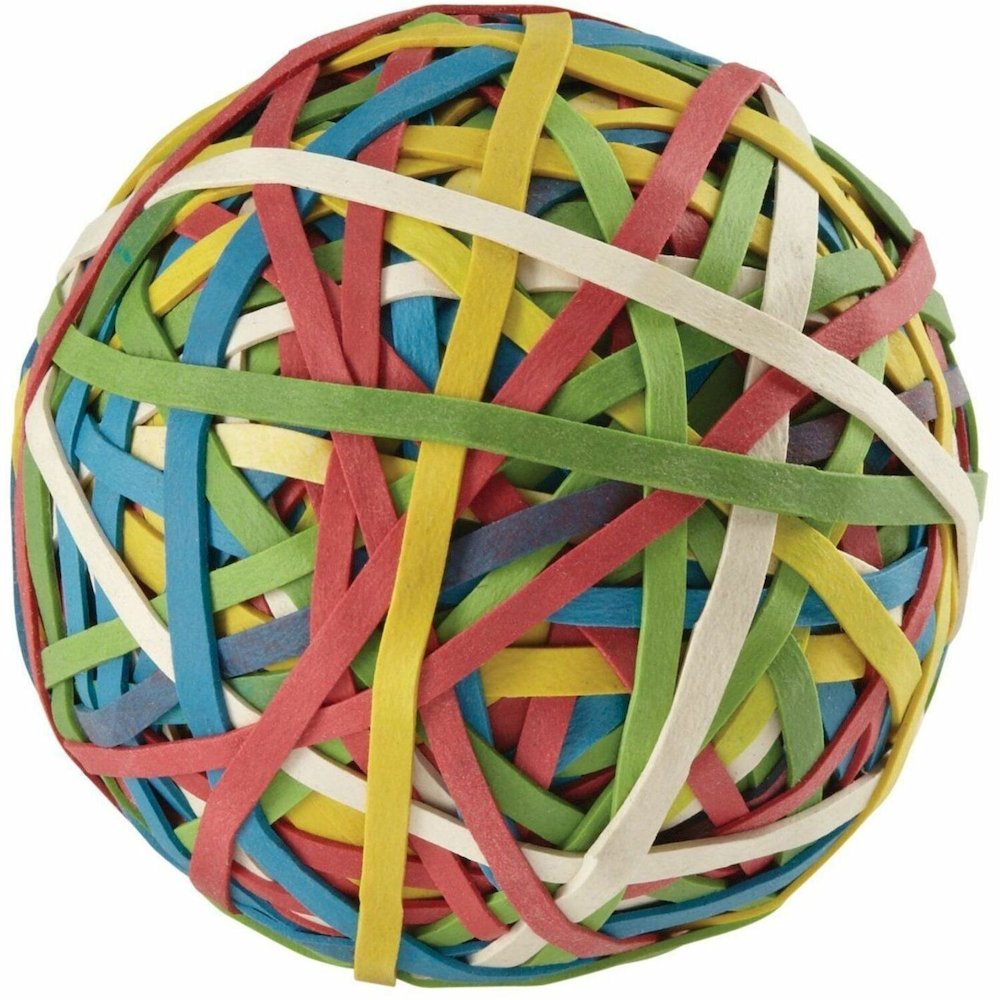 ACCO Rubber Band Ball - 0.7" Length x 0.1" Width - Assorted - 1 Each. Picture 1