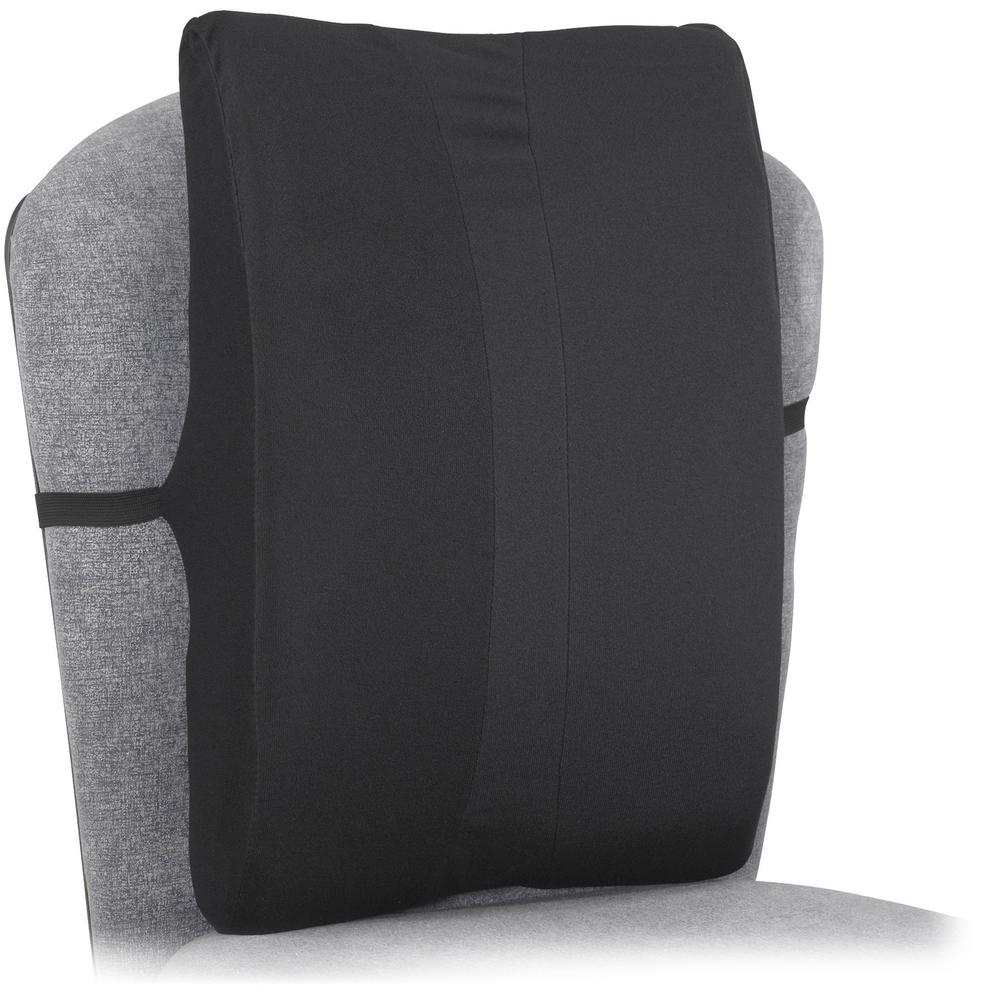 Safco Remedease Full Height Backrest - Strap Mount - Black - 1 Each. Picture 1