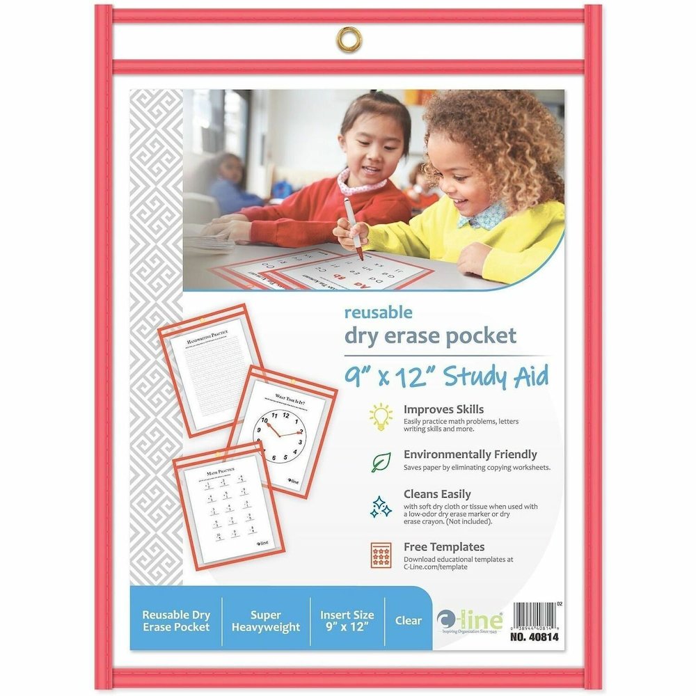C-Line Letter Storage Folder - 8 1/2" x 11" - Red - 30 / Box. Picture 1