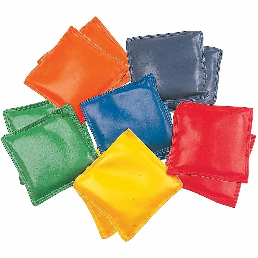 Champion Sports 4" Rainbow Bean Bags - 12 / Set - Assorted, Red, Yellow, Green, Orange. Picture 1