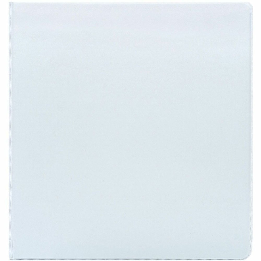 Business Source Round Ring View Binder - 1 1/2" Binder Capacity - Letter - 8 1/2" x 11" Sheet Size - 350 Sheet Capacity - Fastener: Round Ring - Pocket: 2, Internal - Chipboard, Polypropylene - White . Picture 1