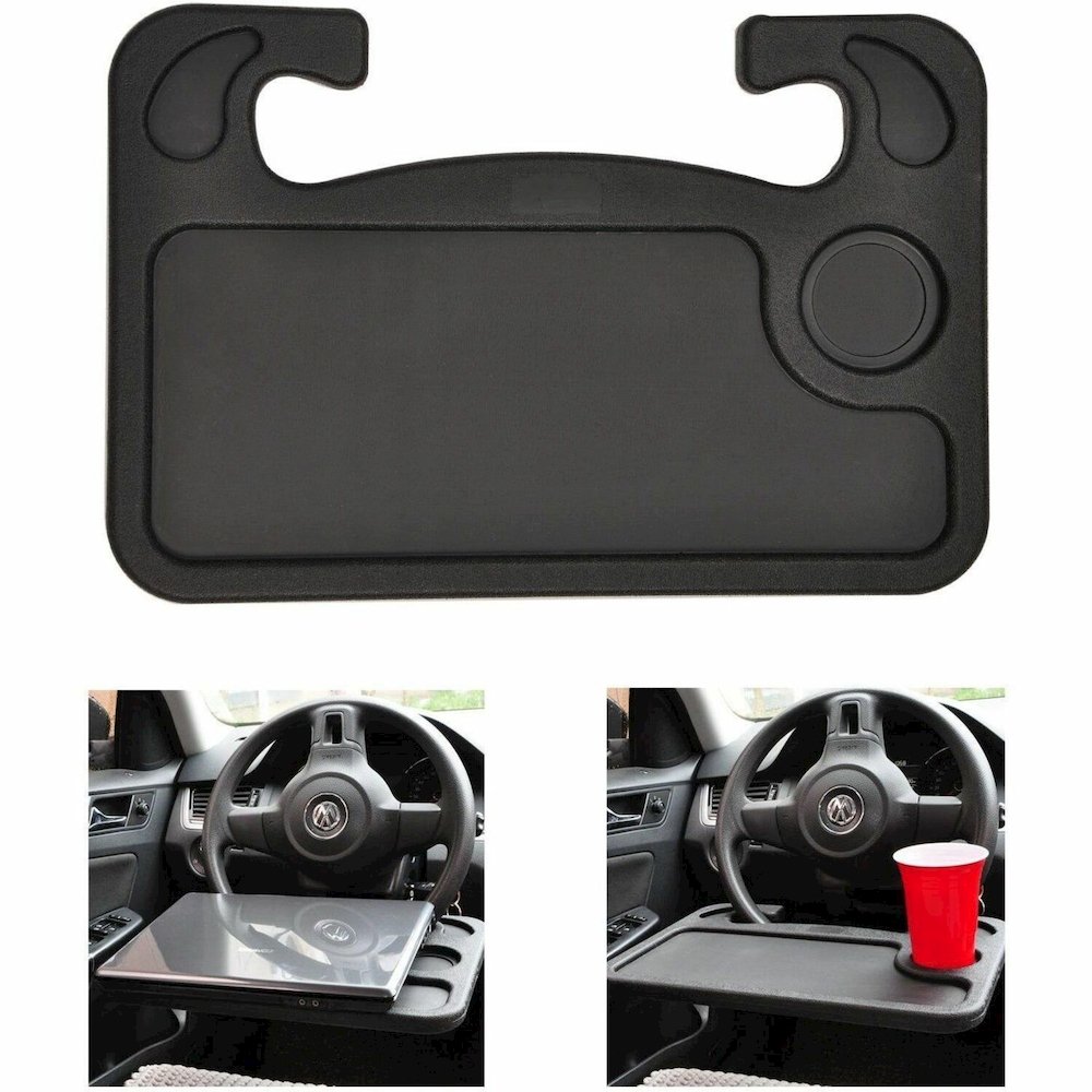 DAC&reg; MP-231 Steering Wheel Desk - 1" Height x 16.50" Width x 11" Depth - Compact, Sturdy, Portable - Black - 1 Each. Picture 1