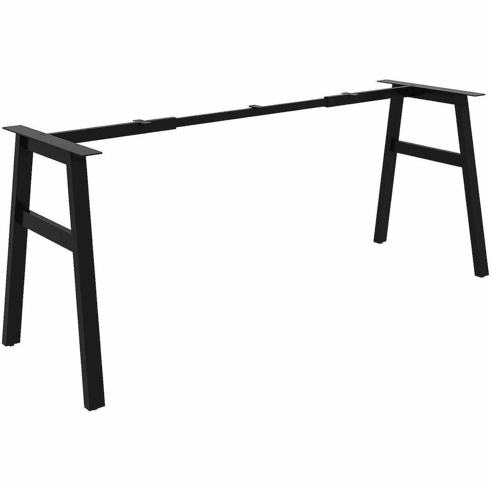 Lorell Table Base - Powder Coated A-shaped, Black Base - 28.50" Height x 71.60" Width x 23.20" Depth - Metal Base Material - 1 Each. Picture 1