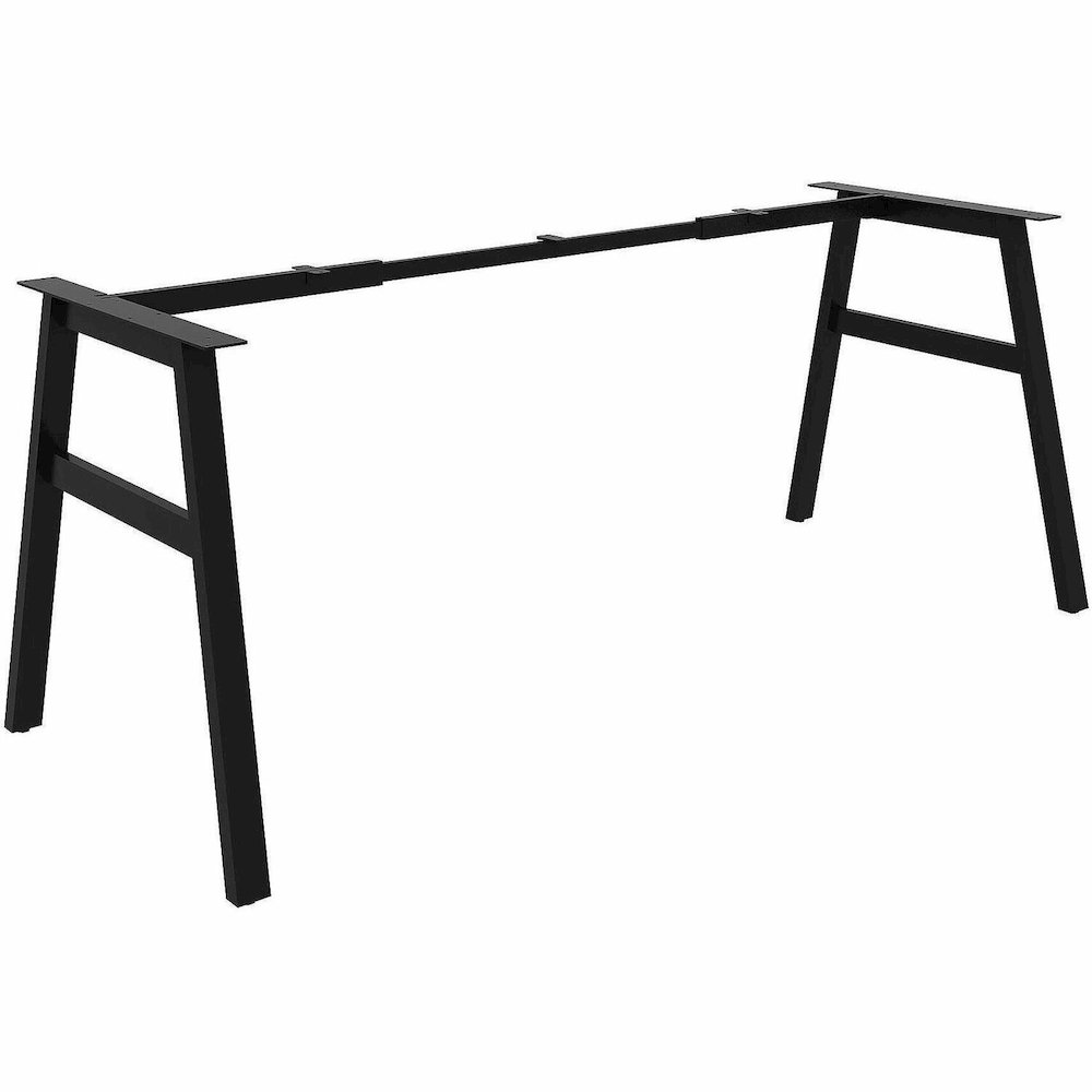 Lorell Table Base - Powder Coated A-shaped, Black Base - 28.50" Height x 71.60" Width x 29.10" Depth - Metal Base Material - 1 Each. Picture 1